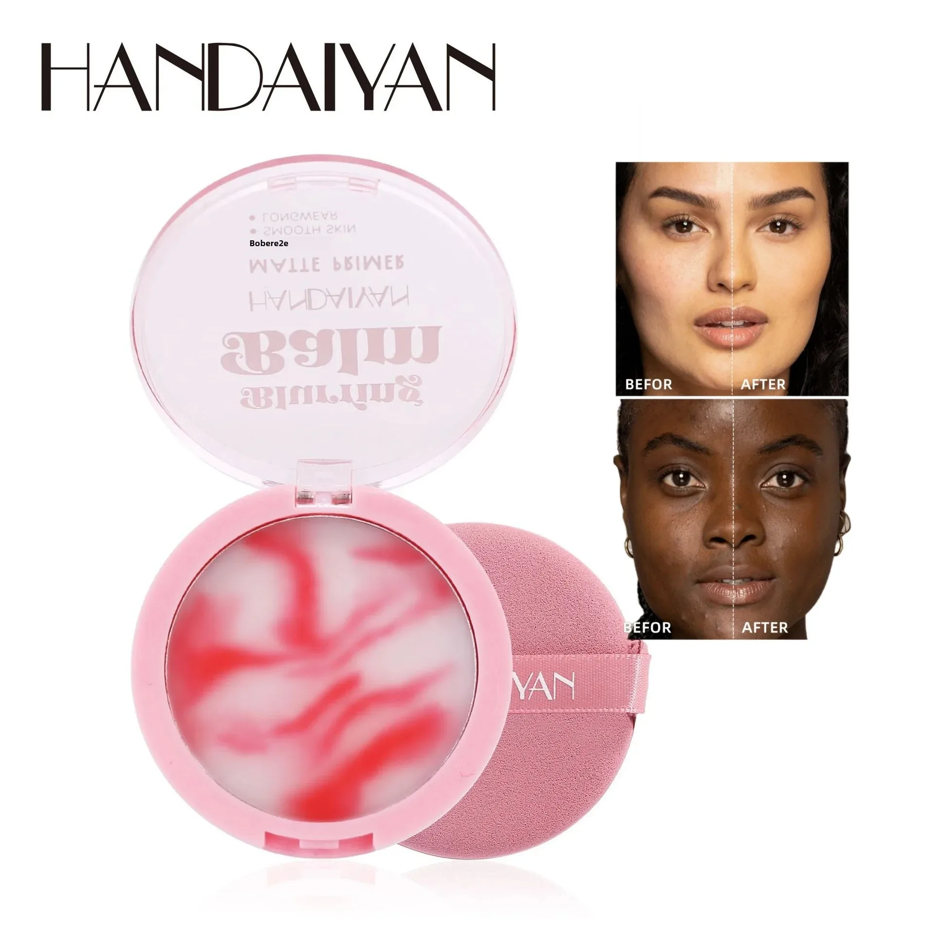HANDAIYAN ナチュラルメイクセッティングパウダーフリーマットウォータープルーフコンシーラーメイクセッティングパウダーモイスチャー&ハイドレーションオイルコントロール