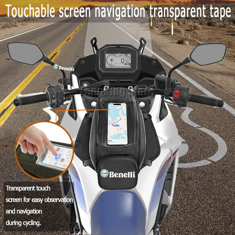 For BENELLI TNT 125 TNT135 Jinpeng 502 TRK502 TRK Motorcycle fuel tank bag Knight navigation bag Waterproof large capacity