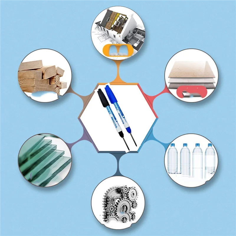 DN-8Pcs 방수 깊은 도달 마커 영구 마커 및 마커 펜 2Mm 펠트 팁, 30Mm 도달