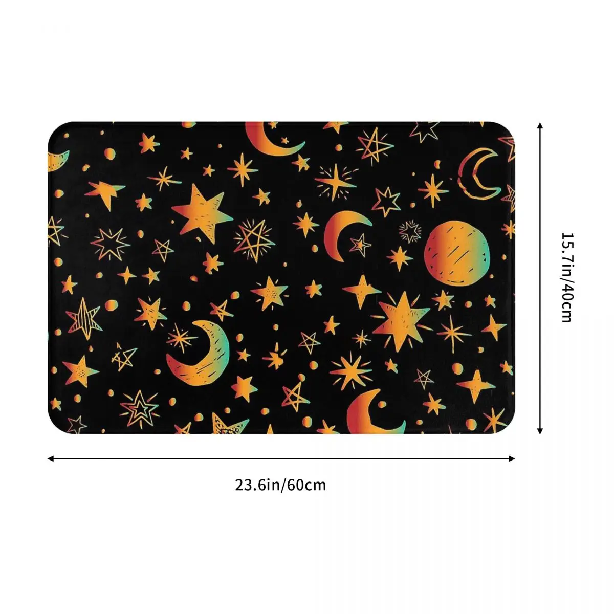 Vikings Non-slip Doormat Celestial Moon And Stars Bath Bedroom Mat Welcome Carpet Indoor Modern Decor