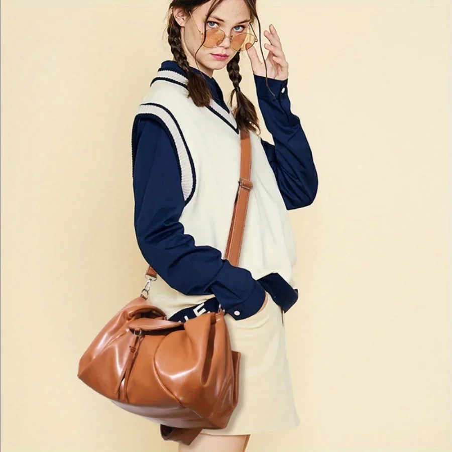 

Ретро премиум-класса, простая пригородная спортивная сумка для фитнеса большой вместимости, многофункциональная модная сумка через плечо