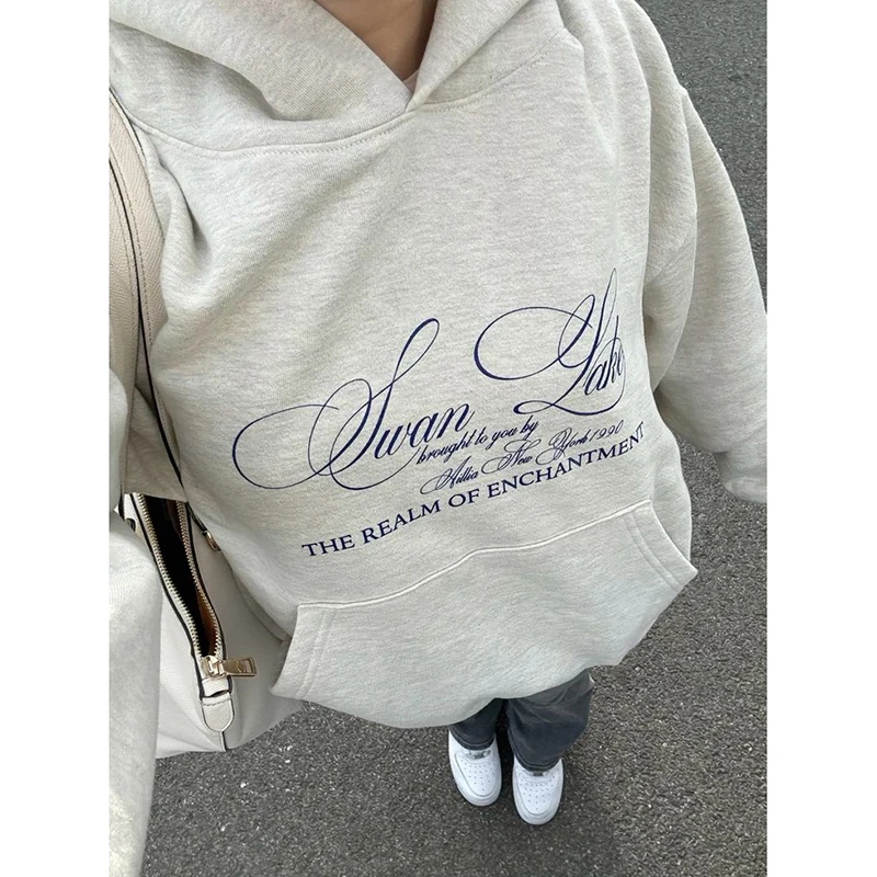 الكلاسيكية الحد الأدنى Y2K مقنعين البلوز الجرونج القوطي الهيب هوب الملابس جماليات الرسم طباعة الأمريكية الرجعية شيك فريد من نوعه #1