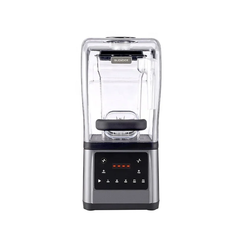 Large Commercial Powerful Heavy Duty Blender with Sound Proof Cover Silent Food Processor Blenders Electric