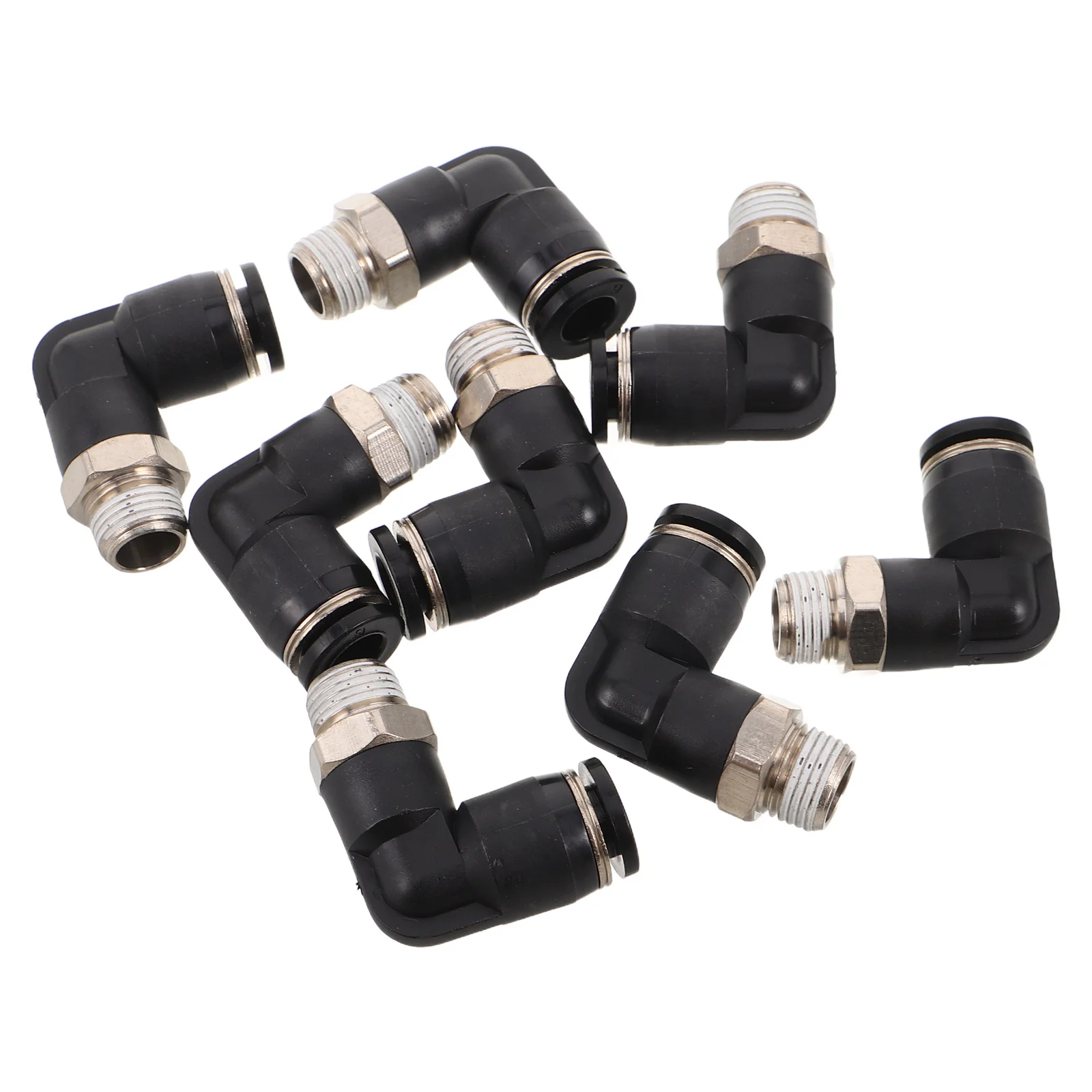 

8 шт. пневматические быстроразъемные фитинги, металлический колено, адаптер для подключения 6 мм Od для систем воздушных шлангов, пневматические компоненты, быстрые