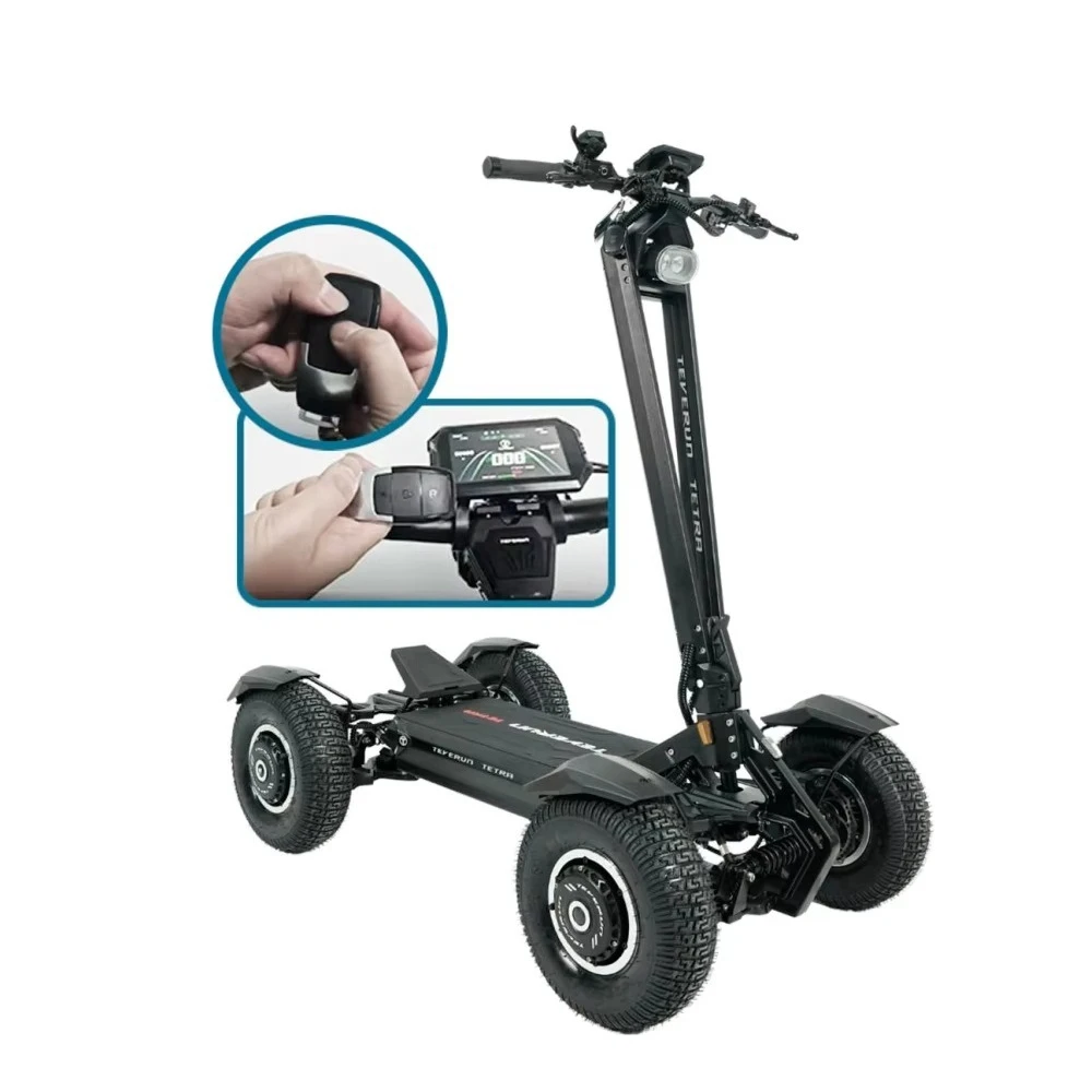 5000W High Torque Power Foldable Four-Wheel Electric Scooter – 200km Max Range, High Capacity Battery for Adults & Commuters
