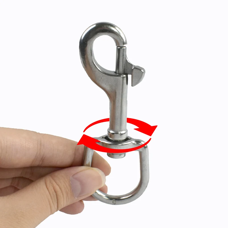 

3/5Pc Meetee Stainless Steel Dog Collar Swivel Buckle Single-End Trigger Clip Clasp Outdoor Carabiner D Ring Snap Hook Accessory