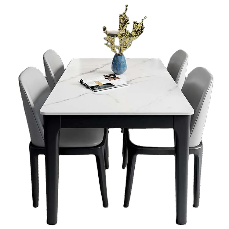 forFactory Wholesale luxury Italian Marble Dinner Table and Chairs 6 Dinning Chairs Modern Dining Room Furniture