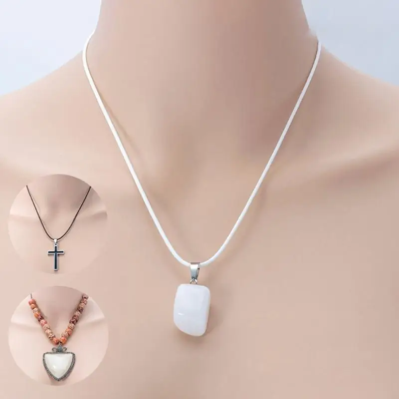 Collar Hx6d Dia 1.5 mm cuero con cogida trenzada ajustable para joyas para joyas