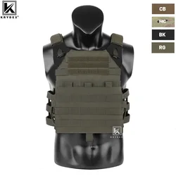 KRYDEX Tactical Vest Plate Carrier Vest Front MOLLE Flap Quick Release Armor Combat Shooting Paintball CS Vest