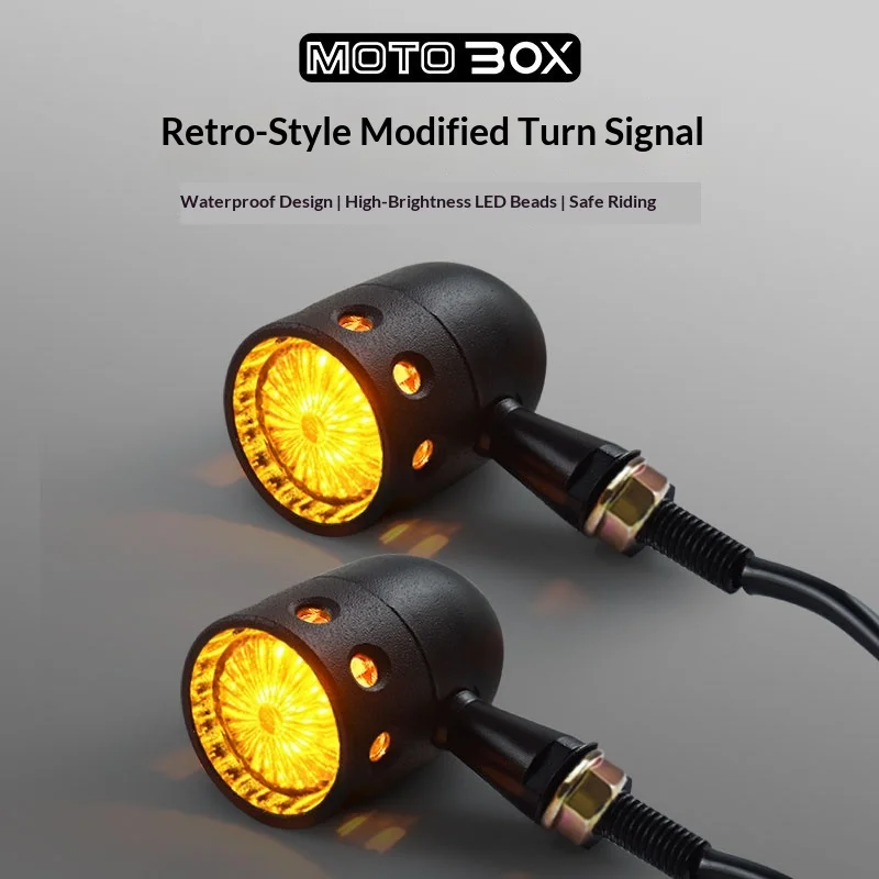 【Premium】For Triumph Yamaha SR400 Shineray Climber motorcycle retro halogen turn signal and contour lights for front and rear