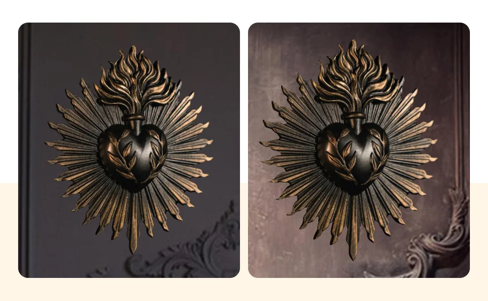 Sacred Heart Wall Plaque Decor Art Home Catholic Figurine Sacrament Ornament for Porch Restaurant Doorway Entrance Farmhouse