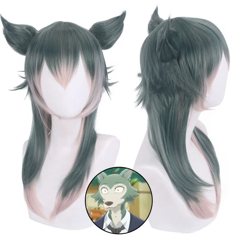 

Animal Rhapsody Wolf COS Wig Reggie Wolf Personification Wig Cosplay Wig Blue Wood Grey-Synthetic fiber wig