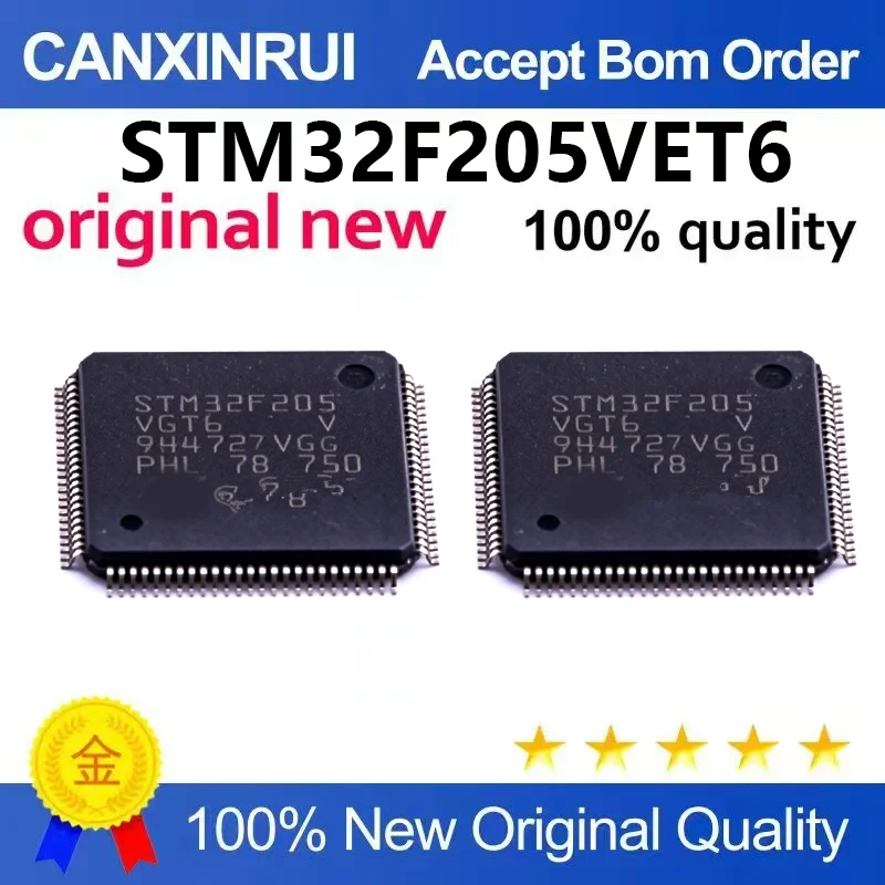 (5pcs-100pcs)Brand new original STM32F205VET6 STM32F LQFP-100 ARM Cortex-M3 32-bit microcontroller