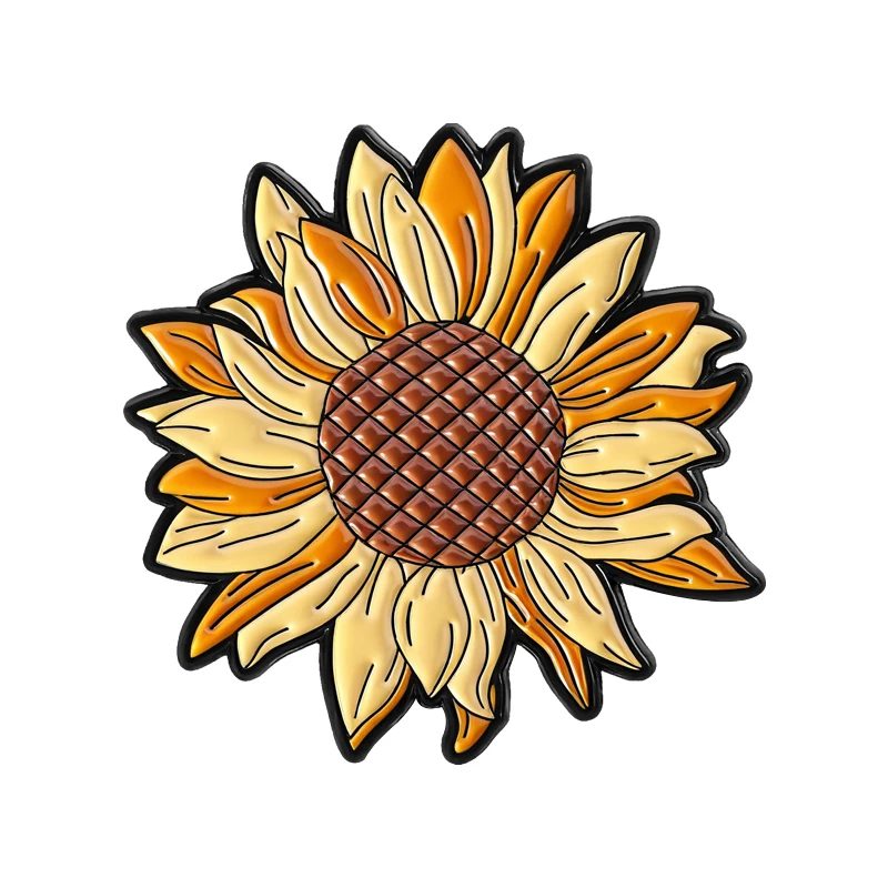 

Beautiful Sunflower Brooch Enamel Pins Romantic Floral Metal Brooches Decoration Backpack Badge Jewelry Gifts for Flower Lovers