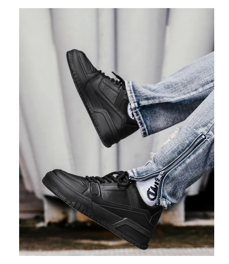 Herren Koreanische Freizeitschuhe mit Dicker Sohle für Alle Jahreszeiten, Weiche Rutschfeste Leichte Outdoor-Wanderschuhe, Flache Sportschuhe für Studenten – Detail 13