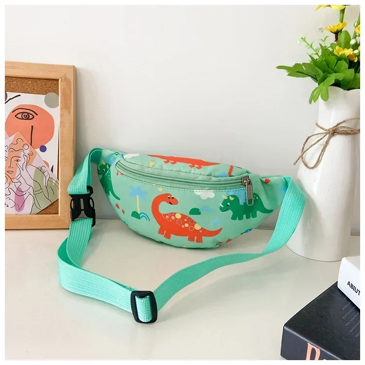 Niedliche Cartoon Tier Dinosaurier drucken Gürtel tasche Kindergarten Hüft tasche Kinder Gürtel tasche Kleinkind Jungen Mädchen Cross body Geldbörse