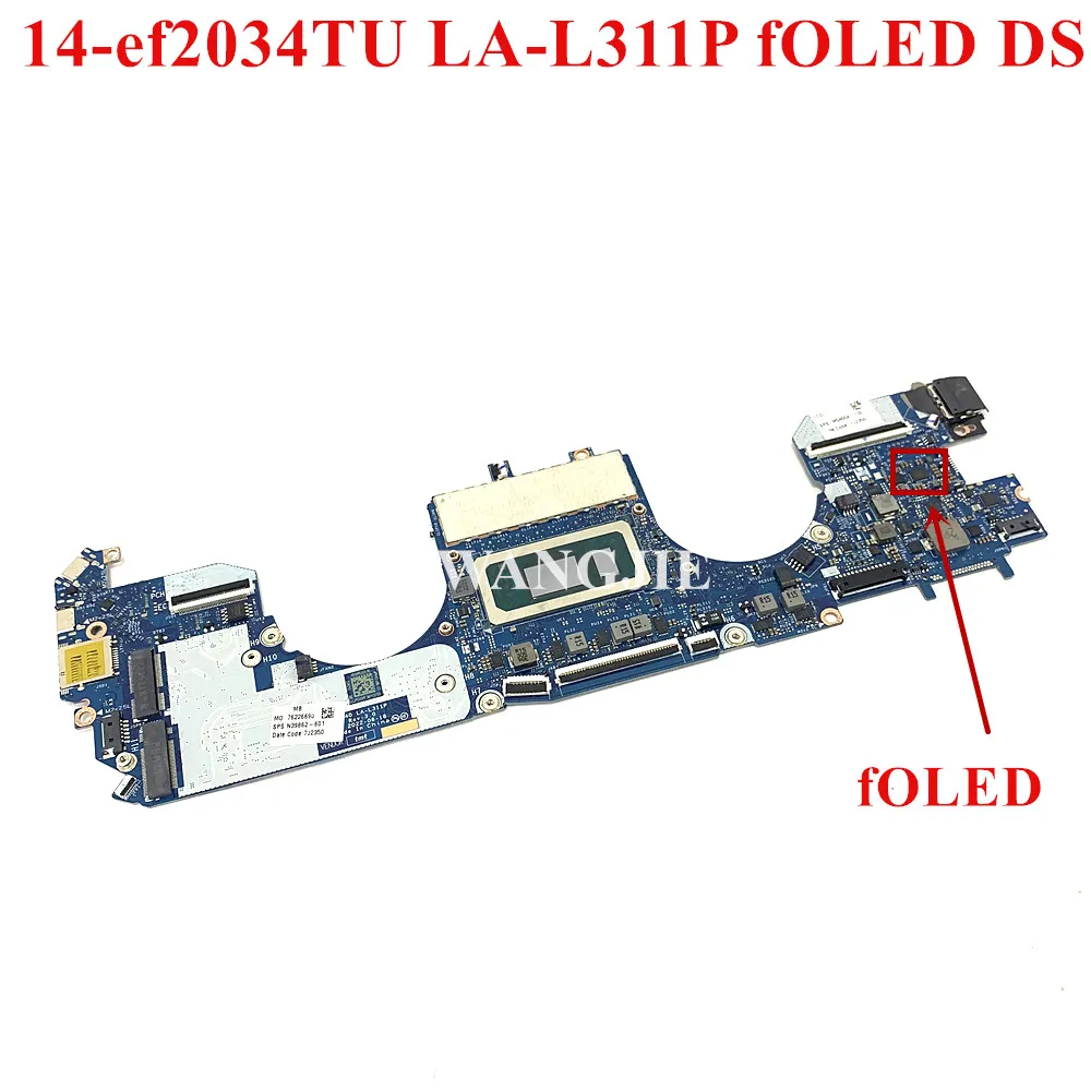 LA-L311P para HP Spectre X360 14-EF 14-ef2034TU Laptop Placa-mãe N39862-601 N39864-601 N10722-601 N39862-601 tela dobrada