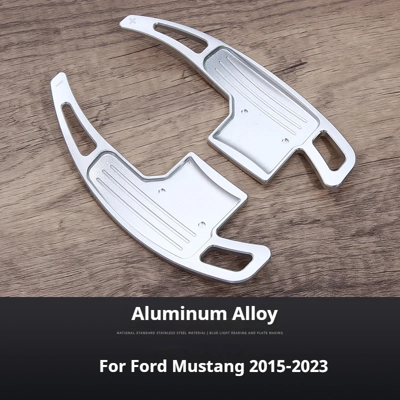 

Auto Accessories For Ford Mustang 2015-2023 Aluminum Alloy Cover Car Steering Wheel Shift Paddle Shifter