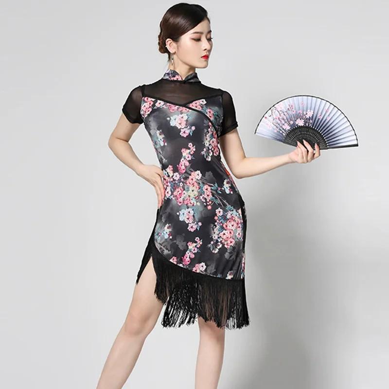 セクシーなパーティーラテンドレス女性黒ヴィンテージ衣装レディースドレス-vestidos-ダンスボディコンドレスエレガントなラテン女性の服夏