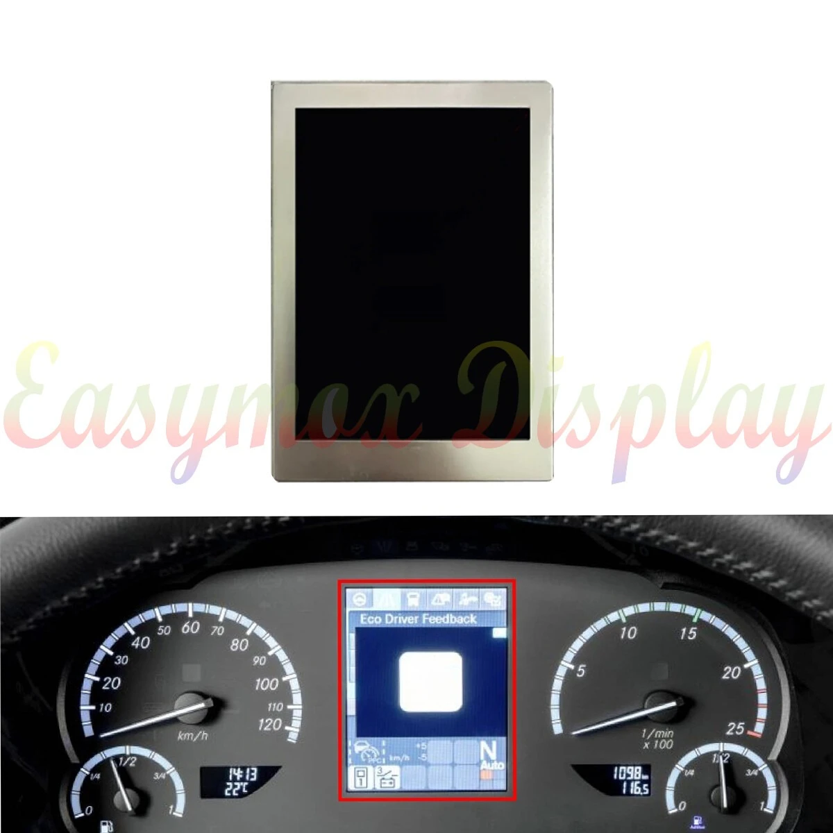5 Inch Digital Display Screen For Mercedes Actros MP4 Euro 6 Truck Instrument Cluster, A9614462021 A9614461621 Dashboard