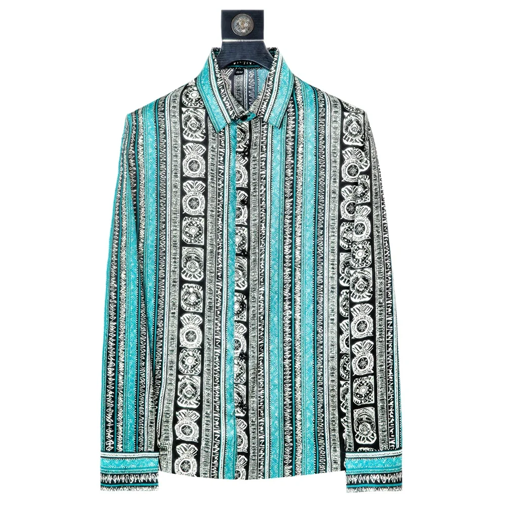 

2026 Spring/Summer Vacation Style Men's Shirt Retro Versatile Casual Long Sleeve Shirts Loose Social Streetwear Men Clothing