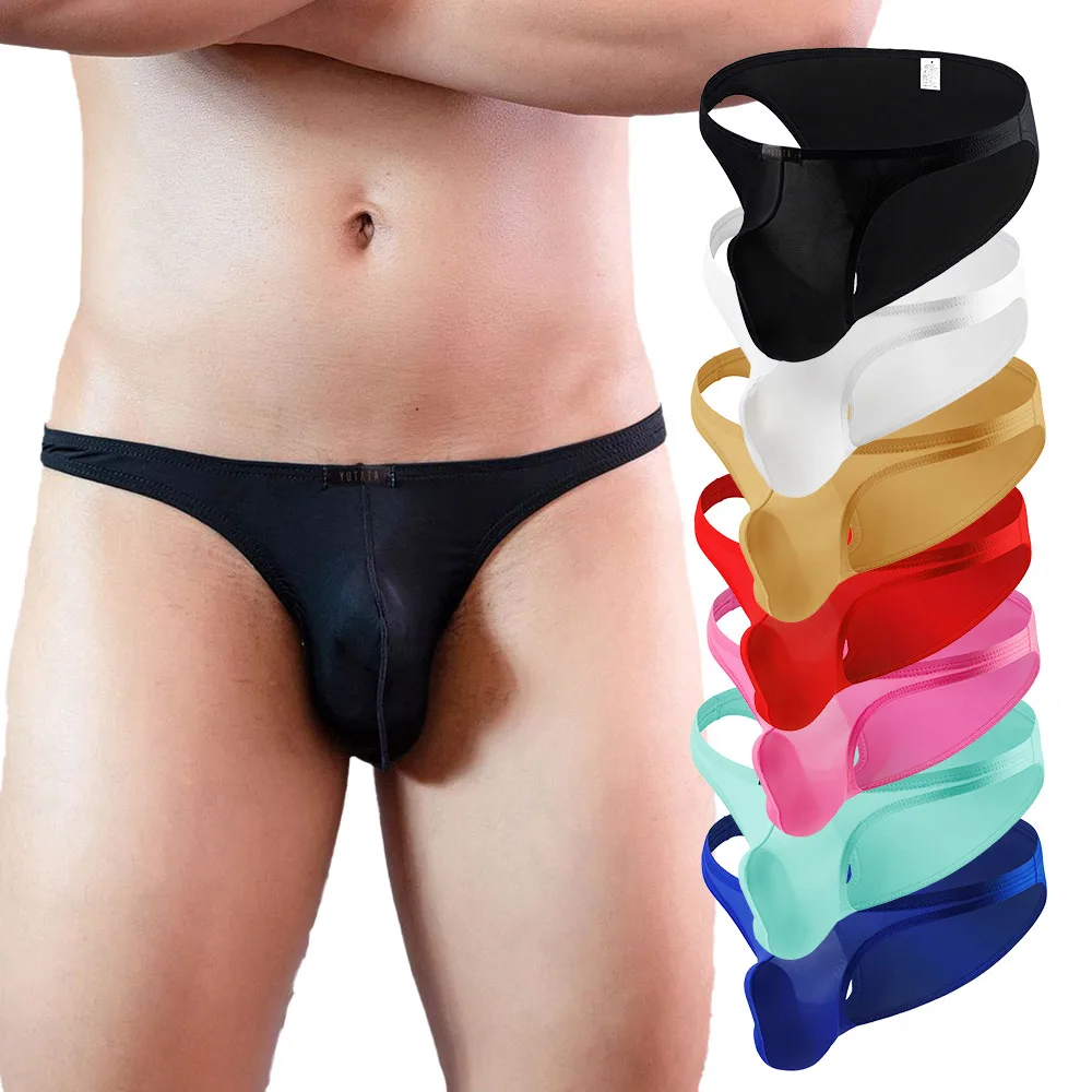 

Men's Ice Silk Briefs with Comfortable Space Capsule Pouch Sexy Smooth Breathable Underwear 7 Colors Available for Daily & Date