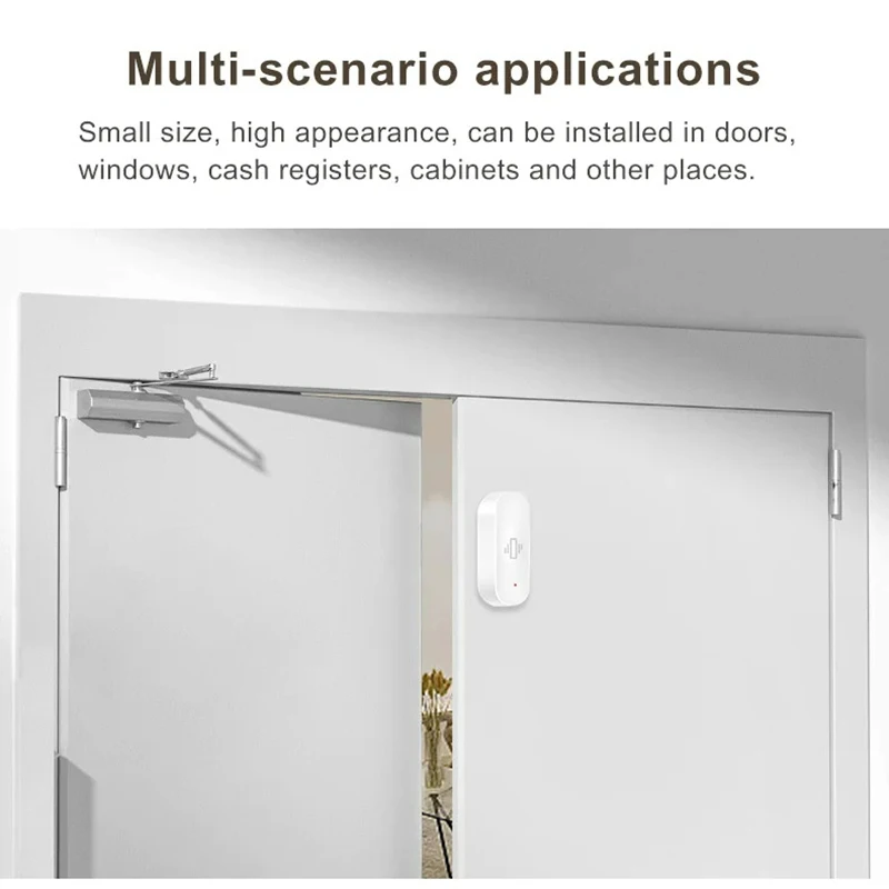 Xiaomi-Sensor de vibración inteligente WiFi, protección de seguridad para el hogar, aplicación Smart Life, grabación de alarma remota en tiempo Real con Alexa y Google