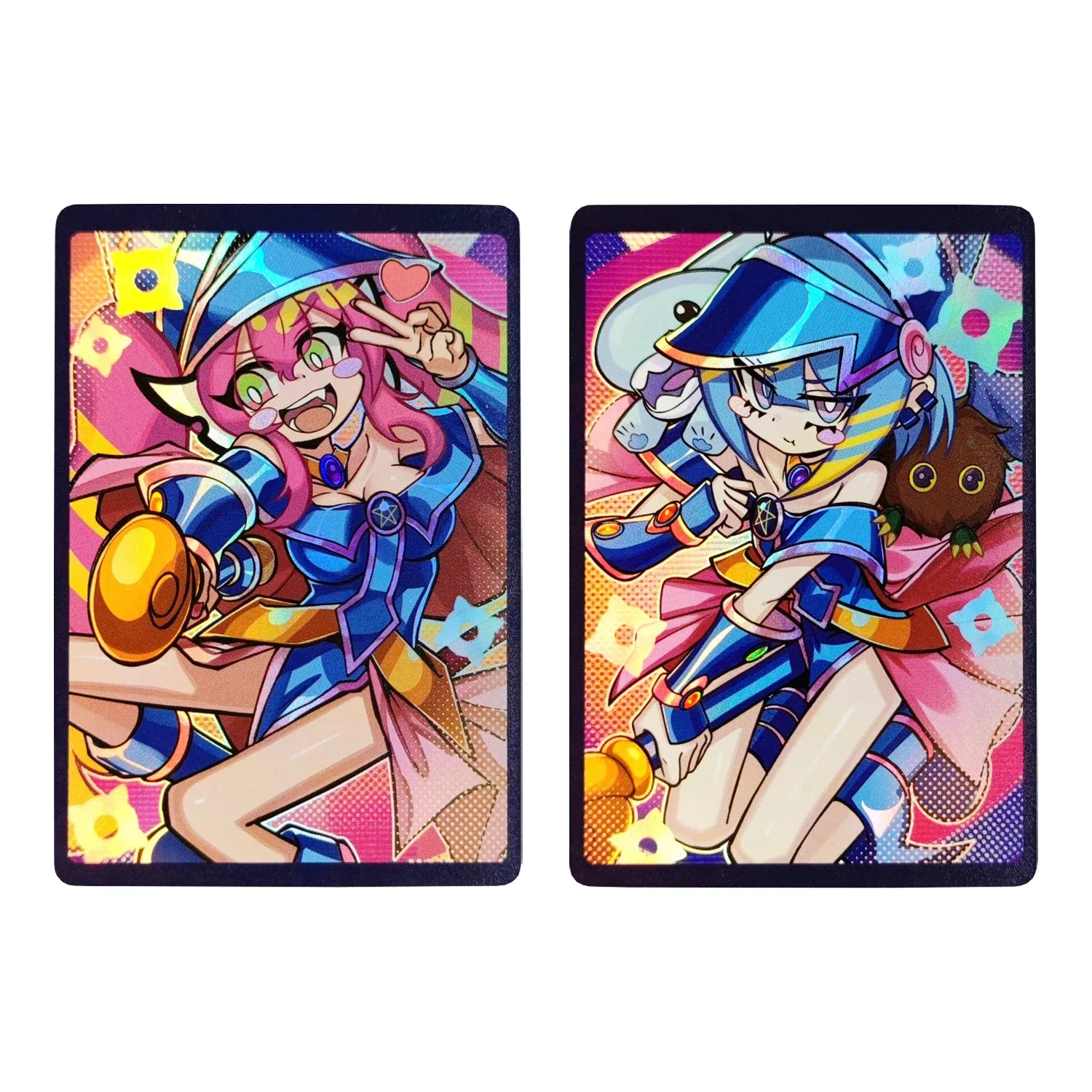 2Pcs/set Yu-Gi-Oh Evil Twin Refractive Flash Card Live Twin Lil-la Live Twin Ki-sikil Kawaii Anime Game Collection Card Gift Toy