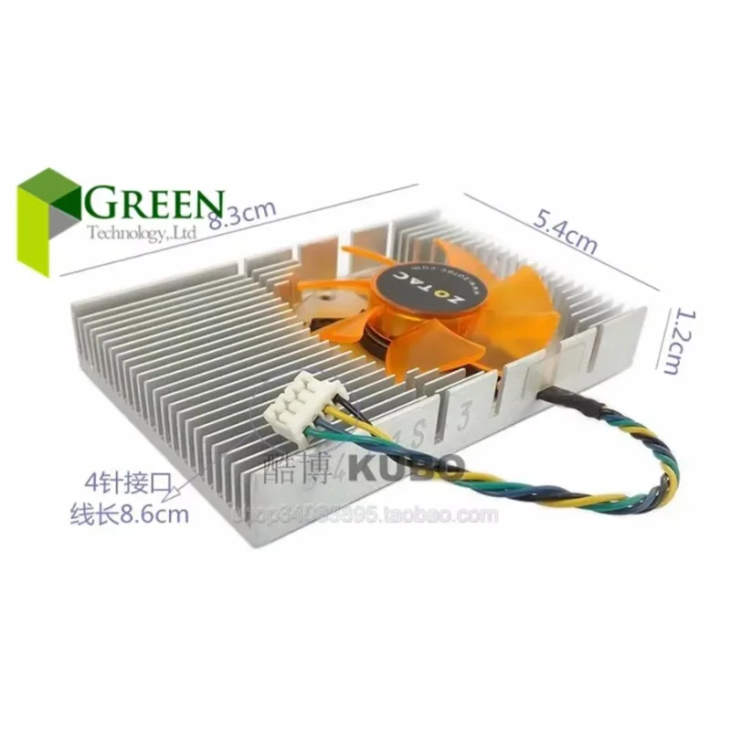 pa POWER LOGIC PLD5010S12L 83x54x12mm 43mmHolePitch مروحة تبريد لبطاقة الرسومات Thortex9400GT GT210 GT520 مع مبددات حرارة 12 فولت #5