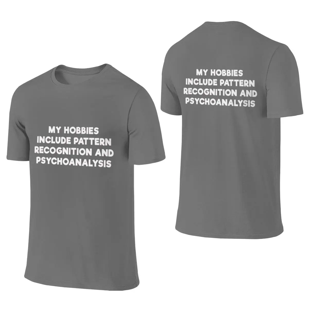 My Hobbies Include Straight Leg Reversible T-shirt Urban Casual Breathable And Skin-Friendly Men's T-shirts