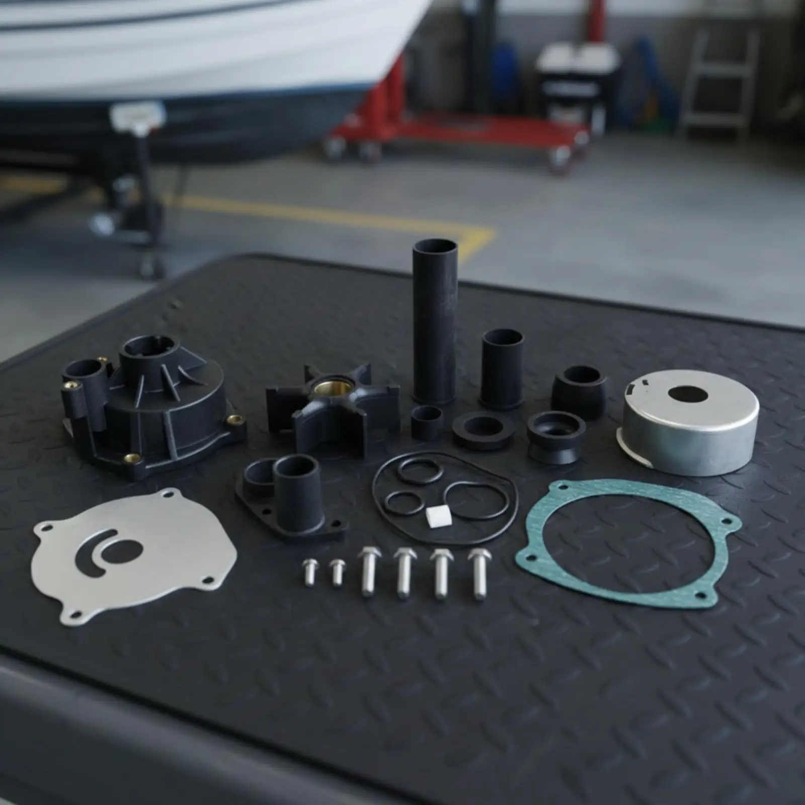 Marine Engine Impeller Repair Kit for JR Outboard Water Pump Replacement 5001595 with Gaskets Seals and Screws