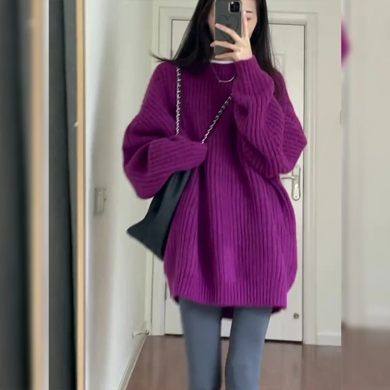 

Мягкий вязаный свитер для женщин: весенне-осенний, премиум-класса, нежный, уютный, с длинными рукавами