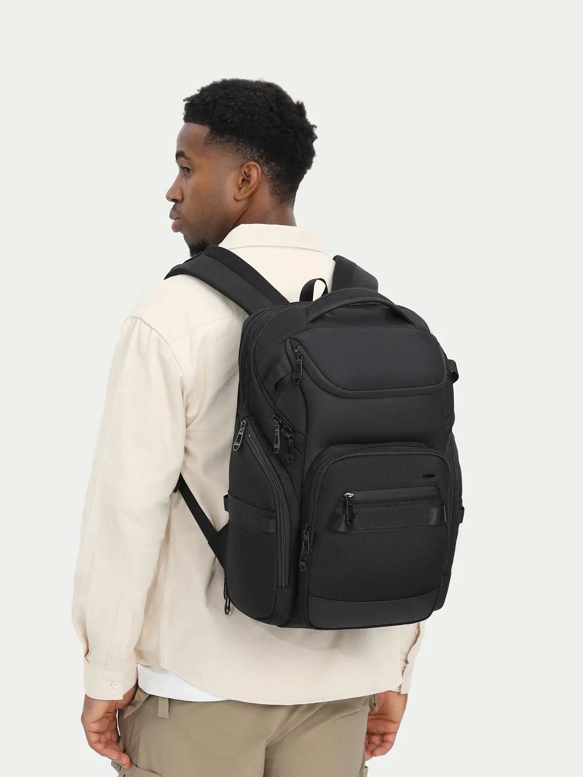 OZUKO 다기능 남자 배낭 대용량 방수 배낭 15.6 인치 노트북 배낭 야외 여행 비즈니스 남성 가방