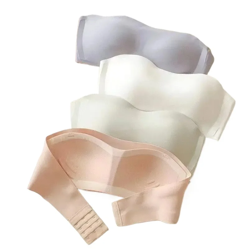 KUCLUT Sexy Seamless Tube Top Bra Invisible Strapless Wireless Push Up Bralette Non Slip Thin Comfortable Women Lingerie
