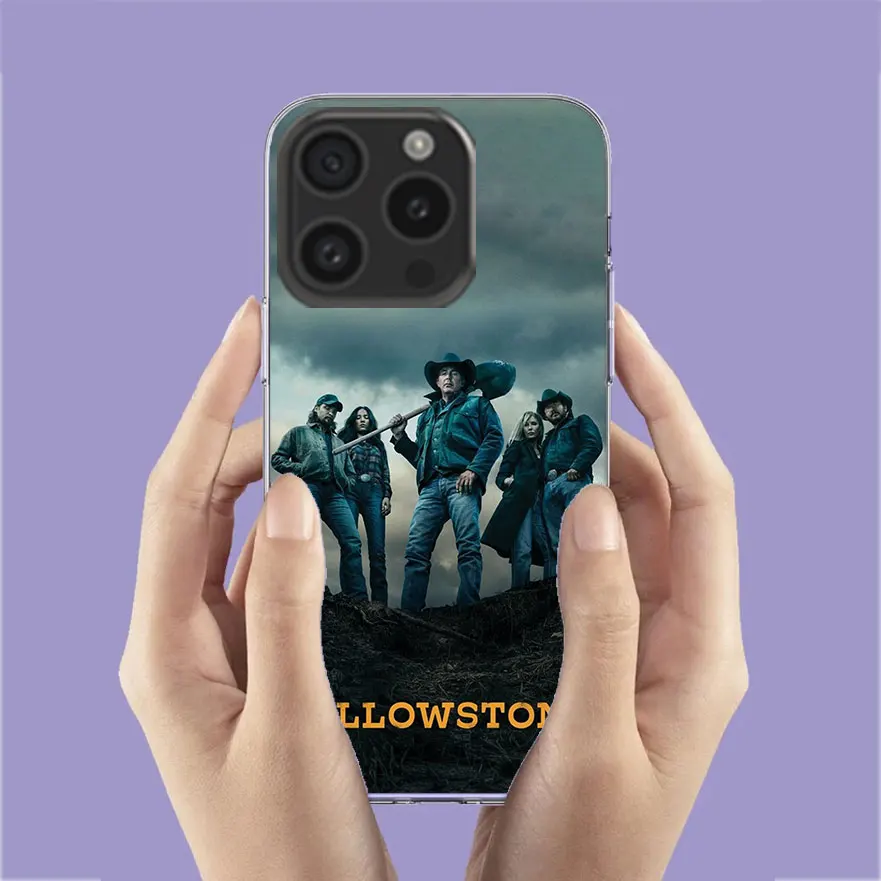 Yellowstone TV Show Clear Phone Case For Aplee iPhone 12 13 Mini 14+ 15 Plus 16 Pro Max Cover 11 Pro X XS Max Coque Hard PC Cell