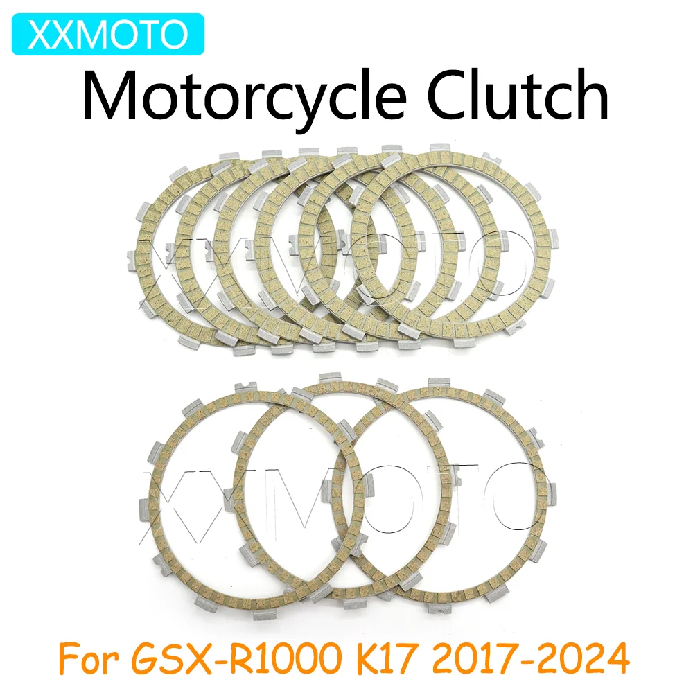 

For SUZUKI GSXR1000 GSX R1000 K17 2017-2021 2022 2023 2024 Motorcycle Clutch Plates Friction Disc Kits GSX-R1000 Accessories