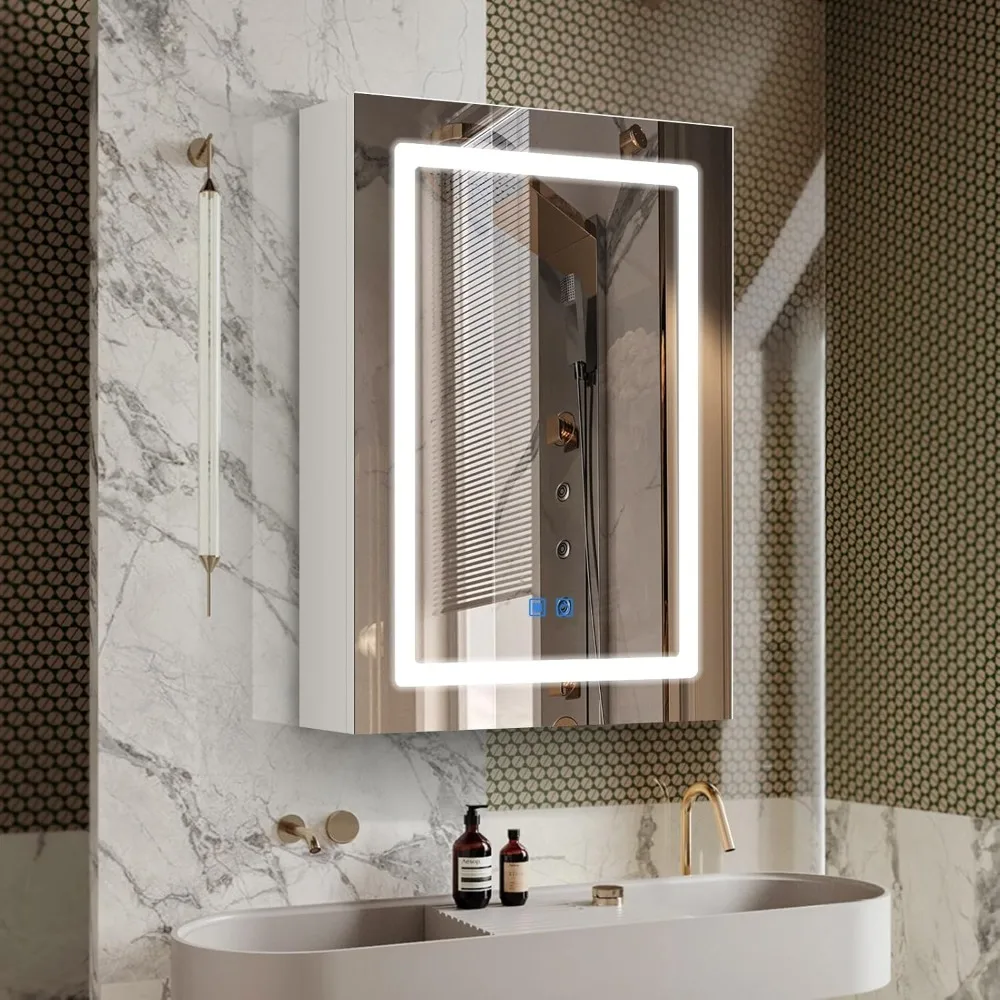 

20x28 Medicine Cabinet with Lights, Cabinets Mirror, Medicine Cabinets for Bathroom, LED Medicine Cabinet with Mirror