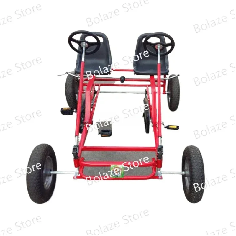 Plastic Four Wheel Heavy Duty Adults 4 Wheel Pedal Go Cart