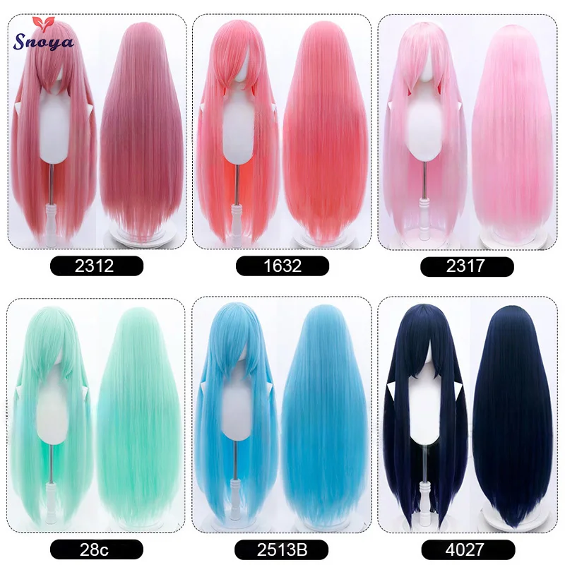 Snoya 100cm Synthetische Flauschige Corn Perm Cosplay Perücke Rosa Rot Blau Lila Anime Party Lange Perücke für Frauen – Detail 8