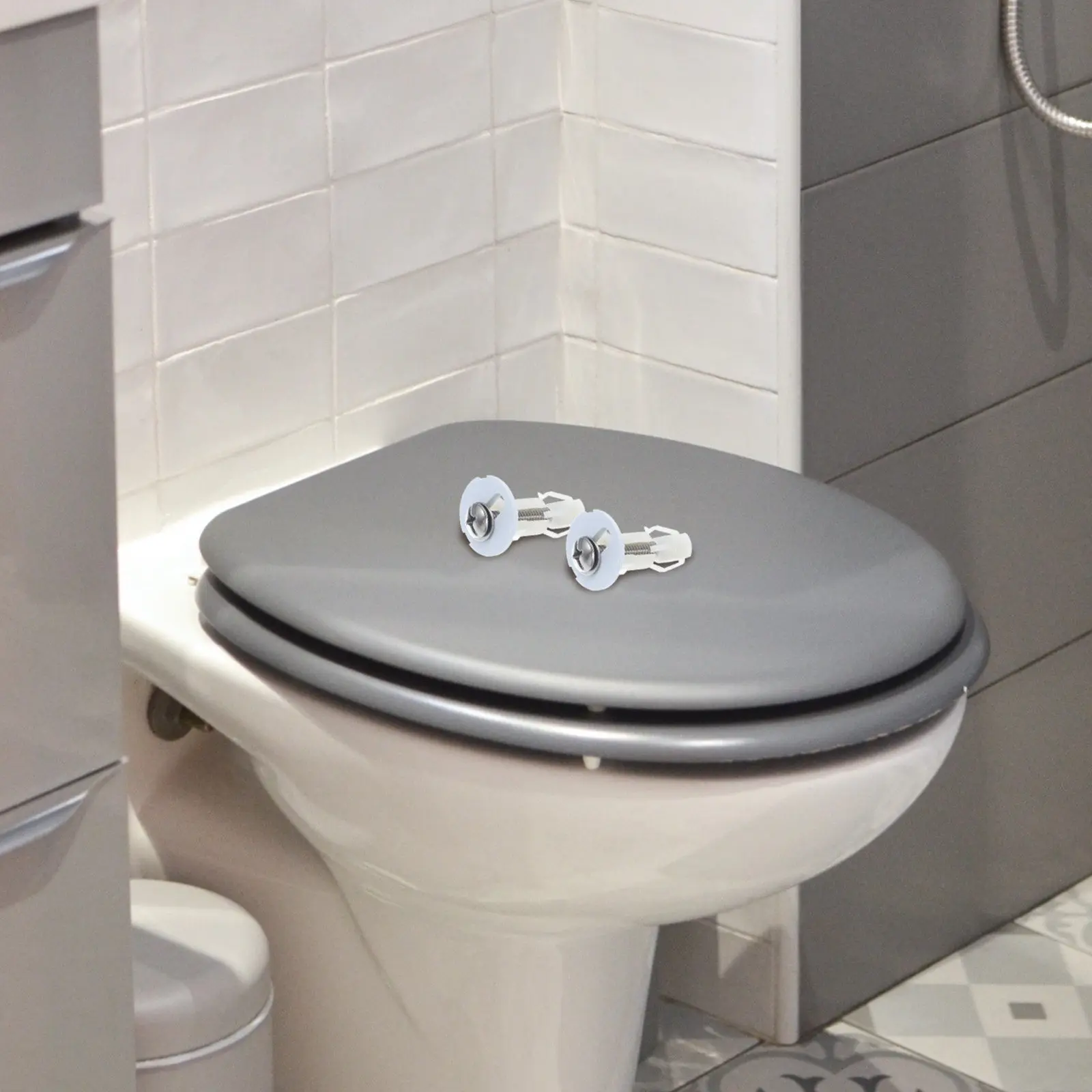 

10 шт. усиленных распорных болтов для крепления сиденья унитаза, коррозионностойкие винты для крышки унитаза со встроенными прокладками для ремонта