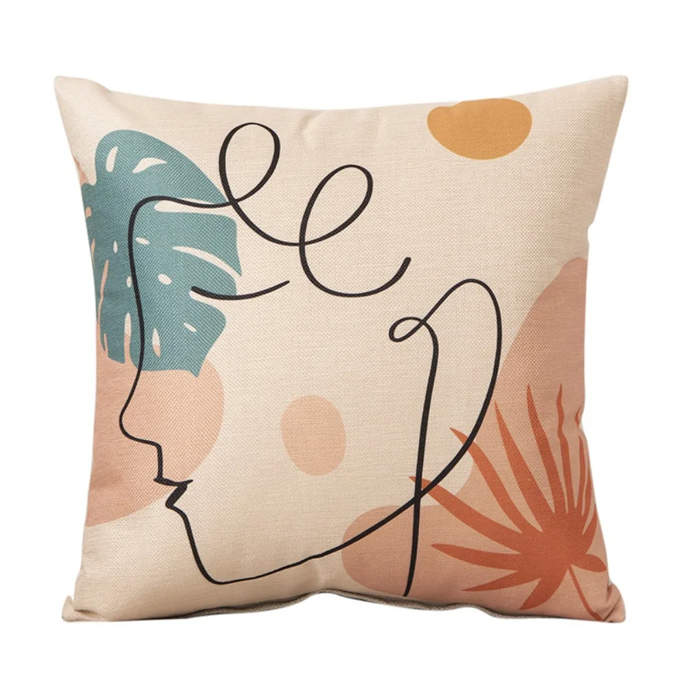 CIFBUY Geometric Abstract Tropic Modern Art Brown Cushion Cover 45x45cm Decorative Throw Pillow Case for Home