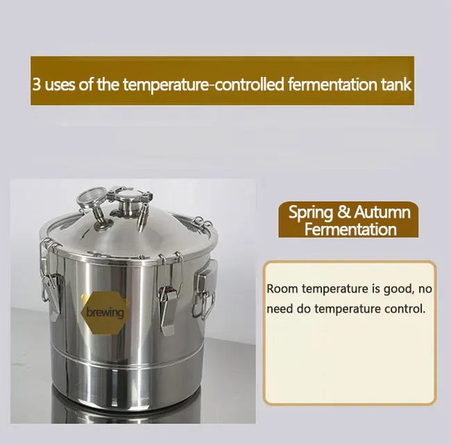 Wine Fermentation Bucket Beer Fermenters Stainless Tank Homebrewing Machine Brewing Pot Alcohol Barrel Ferment Equipment Kit