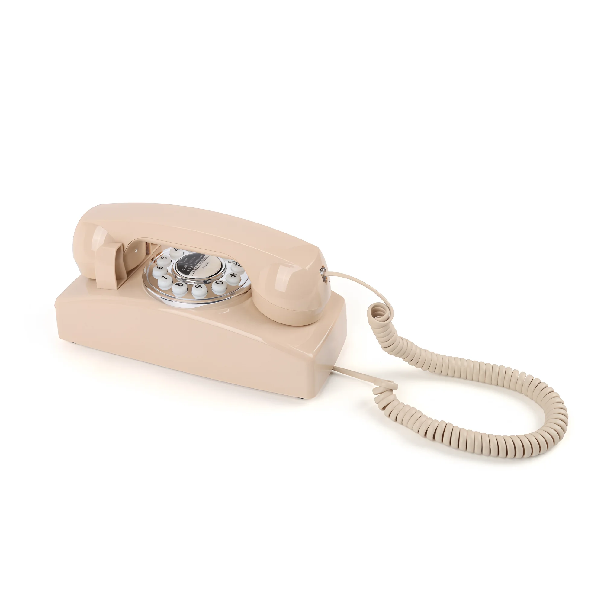 コード付きヴィンテージ TRIMLINE ホーム電話、簡単壁掛け固定電話、ビッグボタンキーパッドシニア電話、最後の番号リダイヤル、大音量ベル