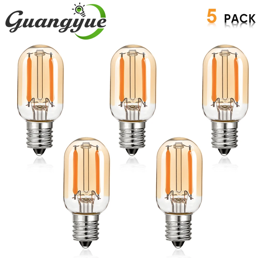 

Vintage Edison LED Light Bulb T22 1W 2200K Warm White E14 220V Dimmable Light Bulbs E12 110V Amber Glass Filament Lamp