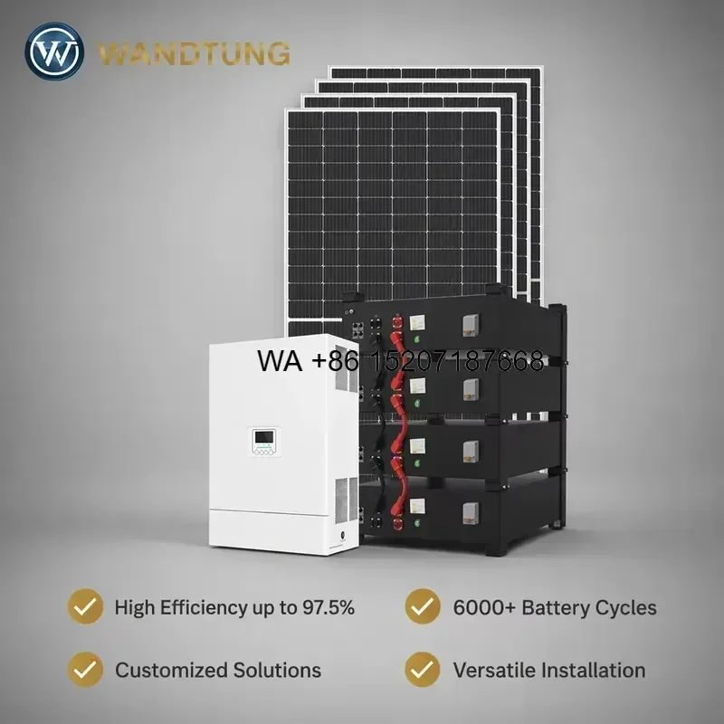 Wmwmnu for Wmwmnu Off Grid Hybrid Solar Energy System 30KW 50KW 60KW 80KW 100KW Solar Panels With Battery and Inverter
