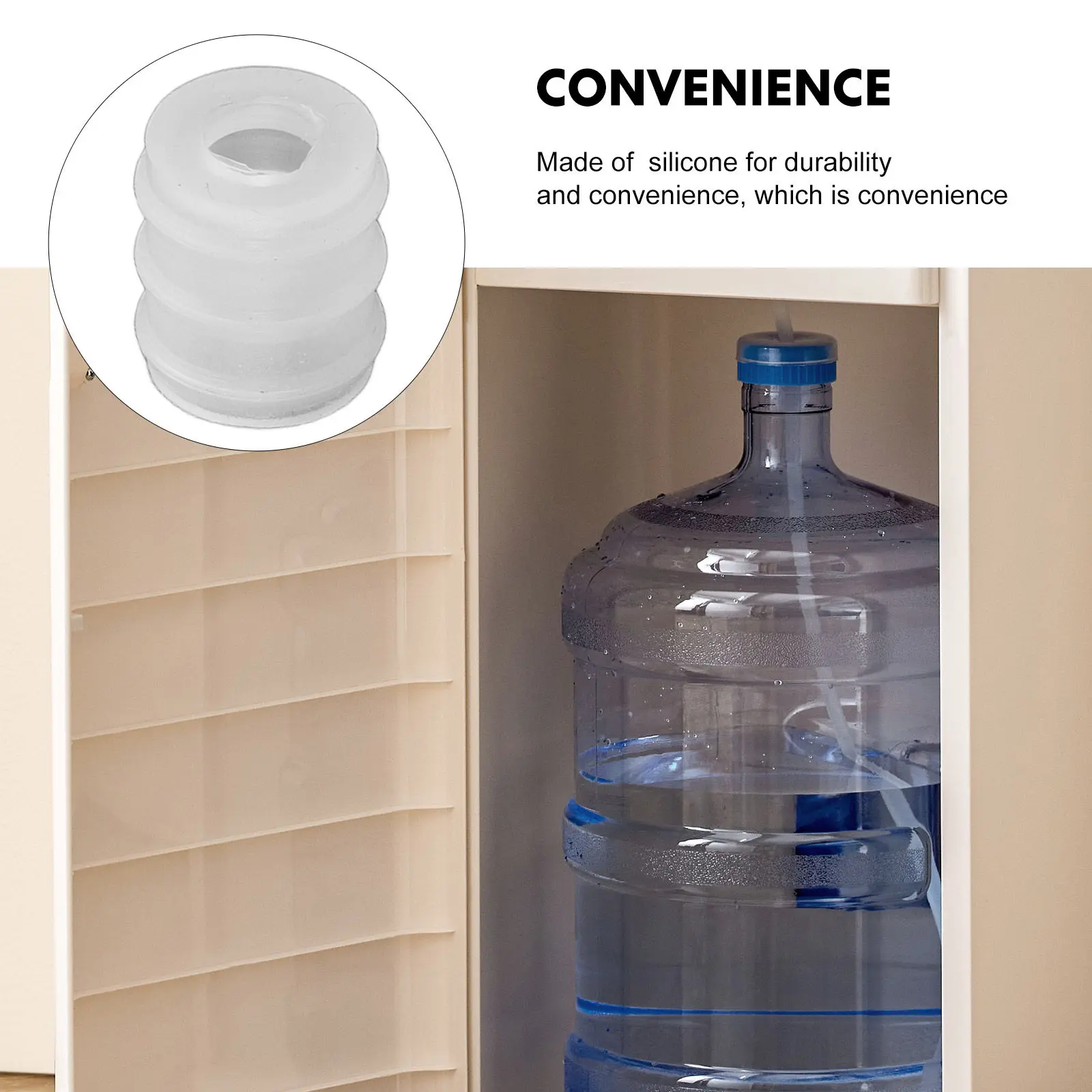 6Pcs Stainless Steel Water Pipe Sealing Ring Silicone Manual Bottle Water Pump Outlet Pipe Repair Replacement for Kitchen Dining