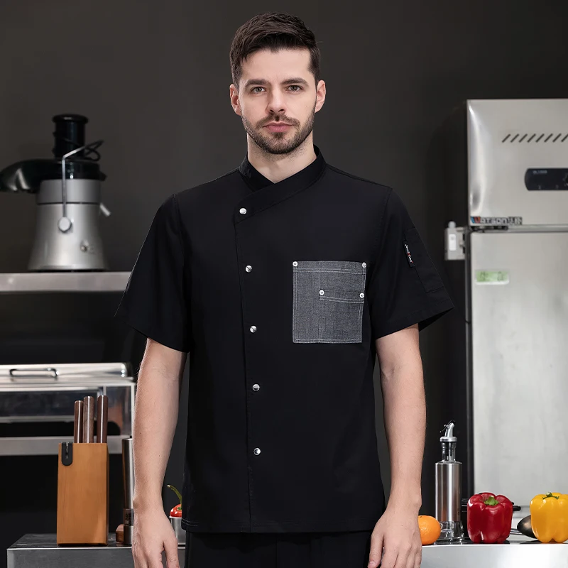 Uniforme da cuoco giacche da cuoco uomo uniformi da cameriere vestiti da cucina giacca da cuoco servizio di ristorazione ristorante abbigliamento da lavoro per Hotel