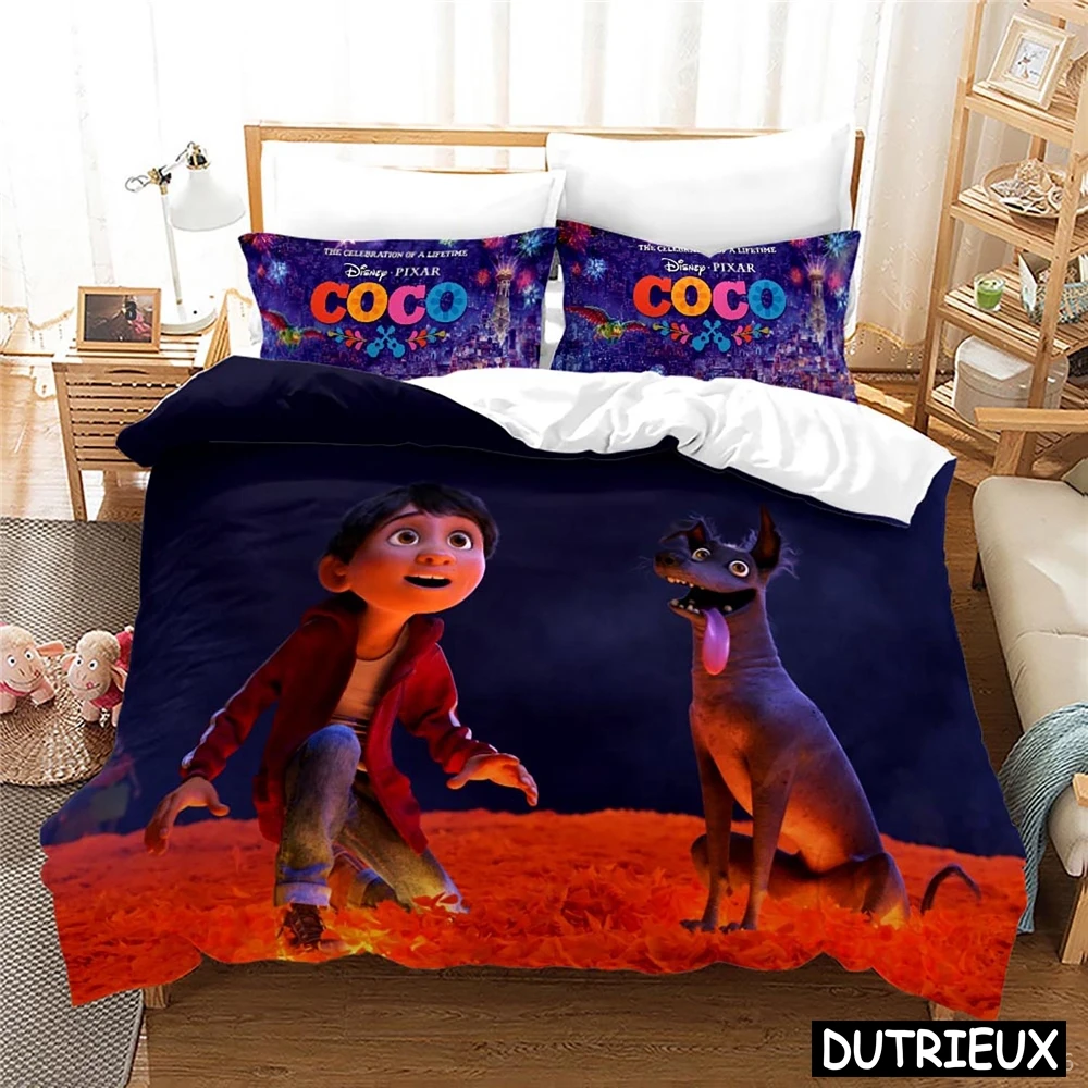 

Coco Disney мультфильм фильм пододеяльник комплект постельного белья Queen King Size мягкий пододеяльник и наволочка комплект постельного белья для детей и мальчиков