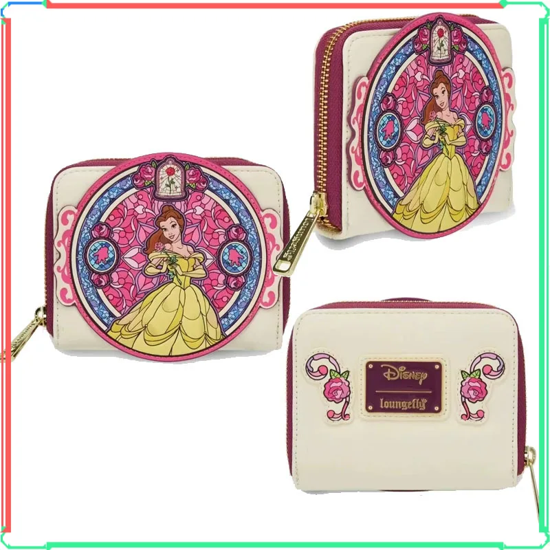 

Новый кошелек Loungefly с милым мультяшным дизайном «Красавица и Чудовище», вышивка, сумка для карт, сумка для хранения, кошелек для монет, модный подарок для девочек.