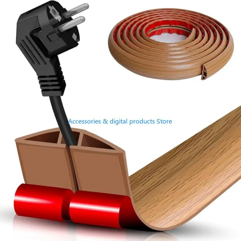 77JD Heavy Duty SelfStick Wire Guard Channel Floor Wire Cover Flame Retardant PVC Materials Safe NonToxic Cable Protections